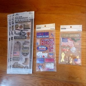 Set of hero stickers